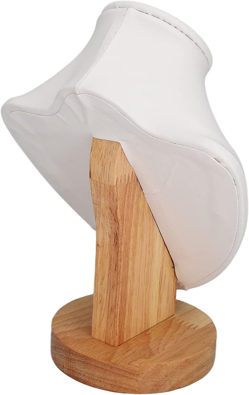 woobles Necklace stand, PU leather necklace display stand for jewelry White - Image 4